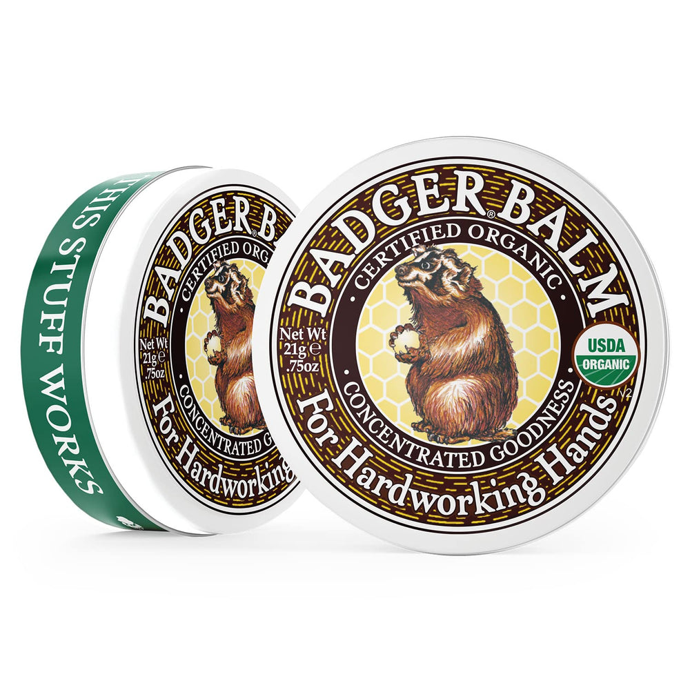 Badger Healing Balm hands-application scene demonstrates use for hard-working hands.