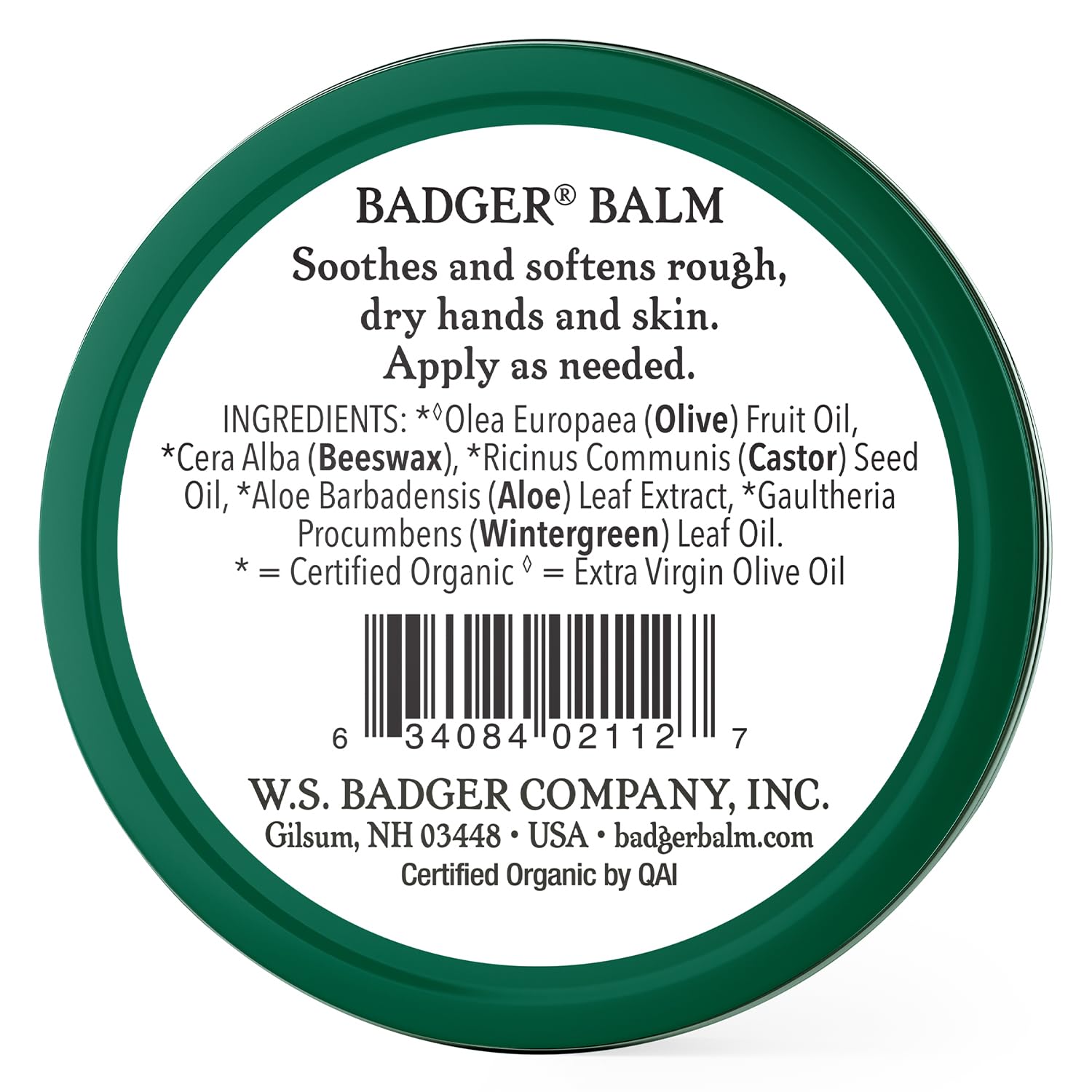 Badger Healing Balm wintergreen scent hints at a refreshing natural aroma.