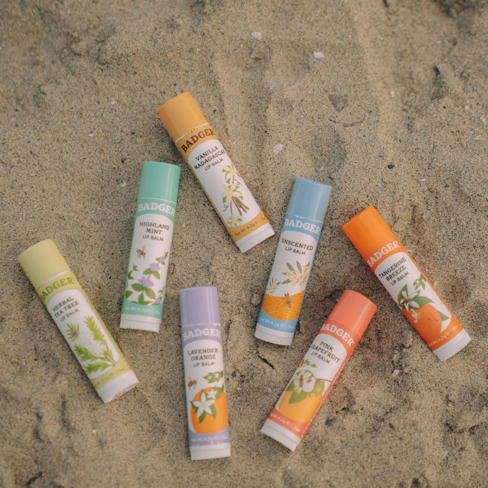 Badger Highland Mint lip balm cruelty-free logo signals ethical, gentle lip care