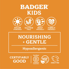 Badger Kids face stick SPF 35 application for quick, streak-free coverage on the go.