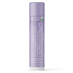 Badger Lavender Orange Lip Balm tube close-up emphasizing gentle, long-lasting moisture