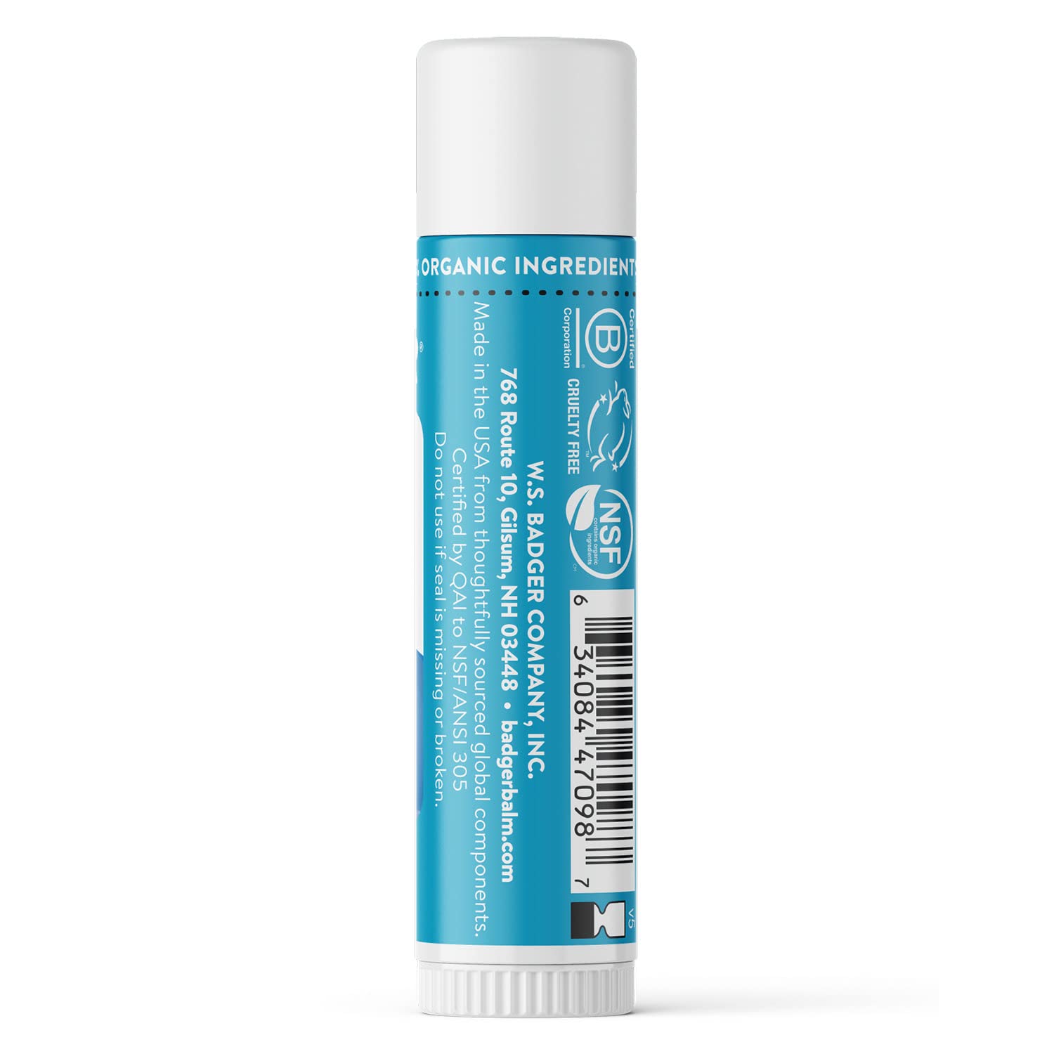 Badger Mineral Sunscreen Lip Balm SPF 15 travel-size pack highlighting portable sun protection.