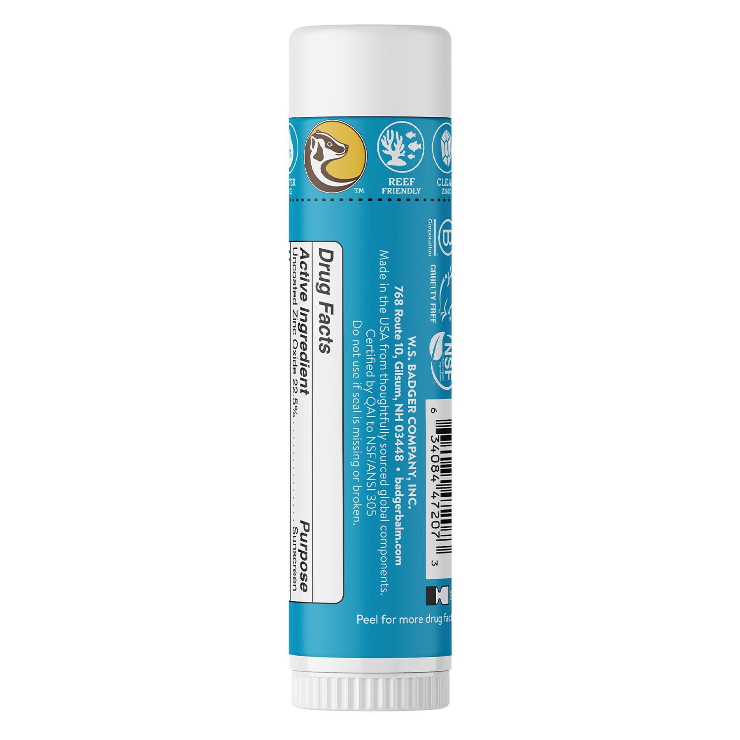 Badger reef-safe sunscreen ingredients, zinc oxide and organic oils, protect oceanside outings.