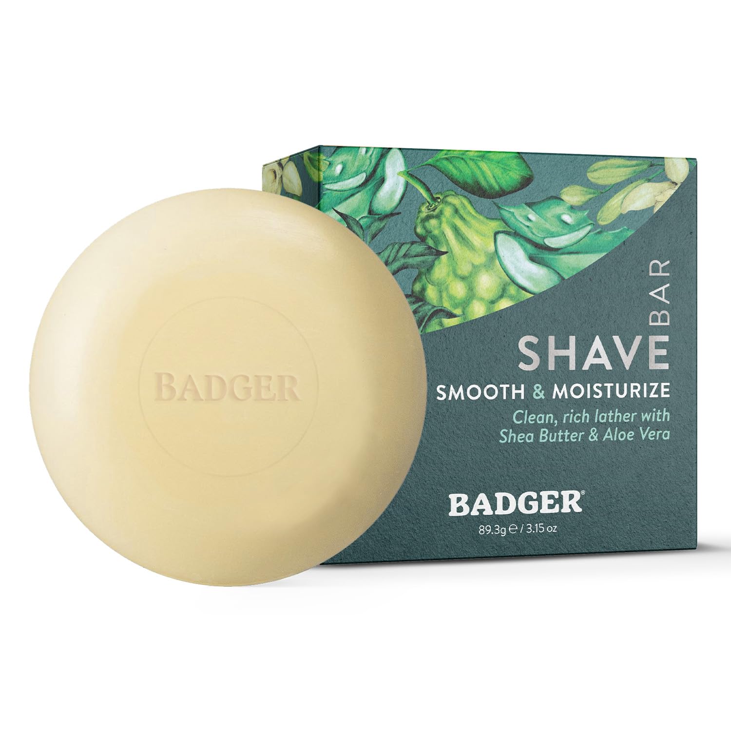 Badger Shaving Soap Puck close-up lather for a smooth glide.