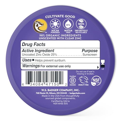 Badger sunscreen tin 2-pack back view shows reef-safe, mineral formula