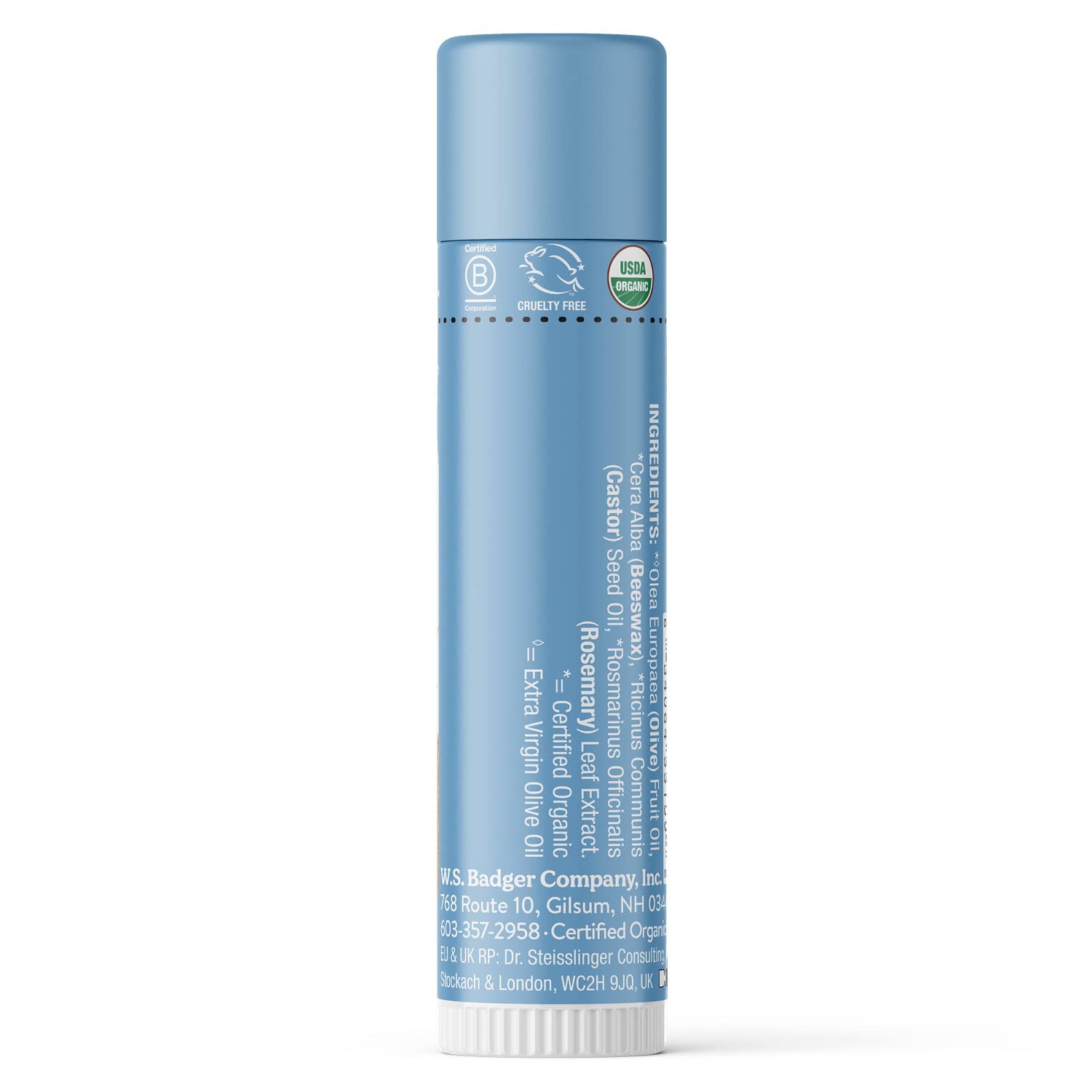 Badger Unscented Classic Lip Balm glide demonstrates a smooth application for comfortable lips.