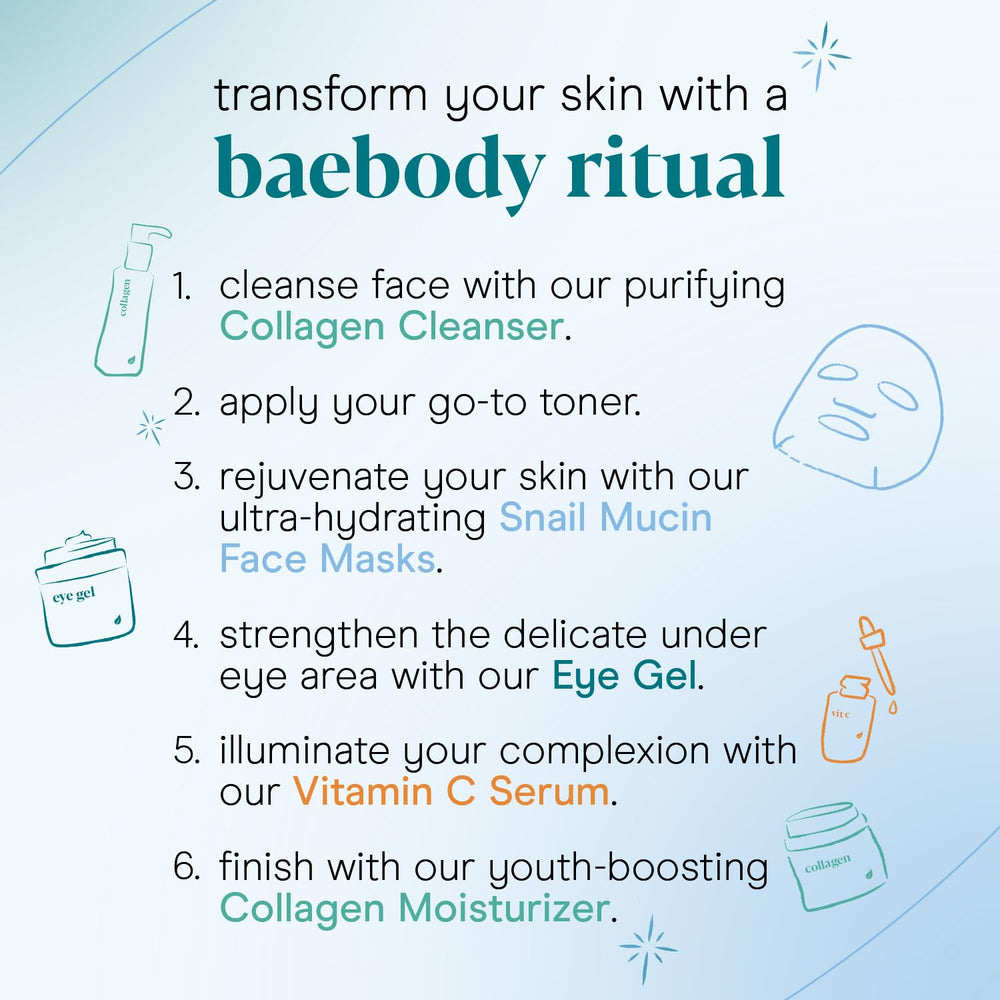 Baebody snail mucin texture closeup with satin-like finish