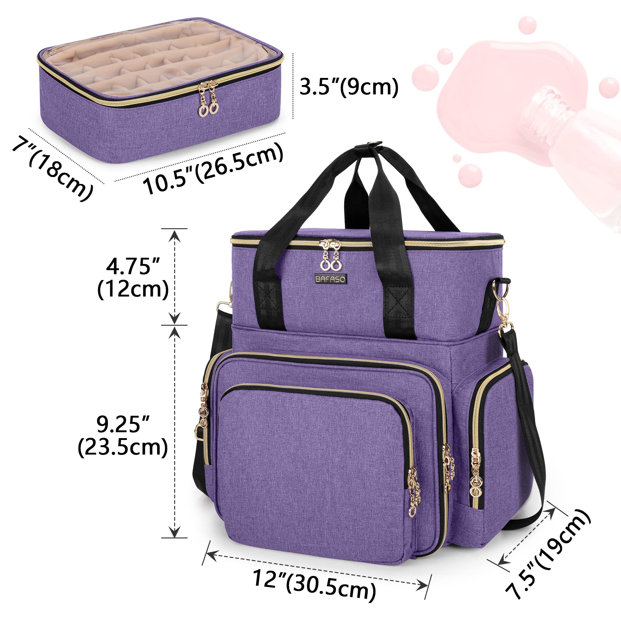 BAFASO adjustable shoulder strap and dual handles for easy carrying