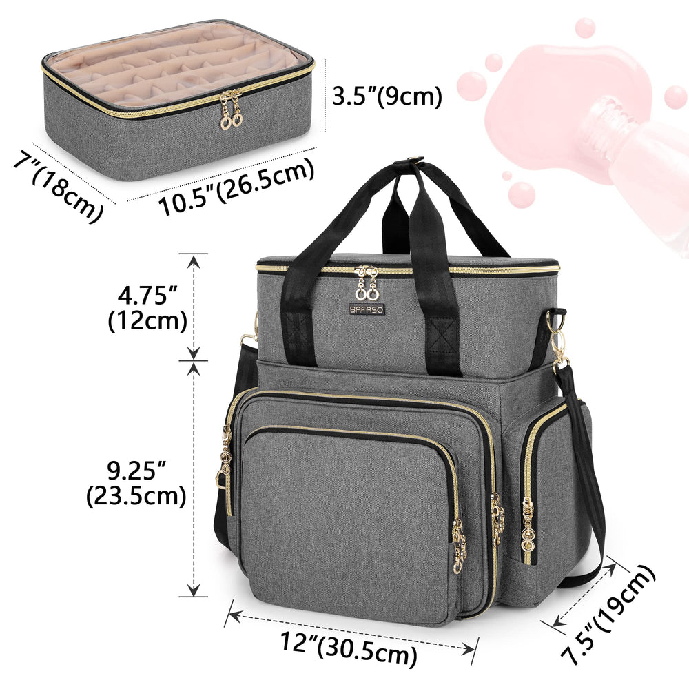 BAFASO back strap fits luggage for easy on-the-go travel.