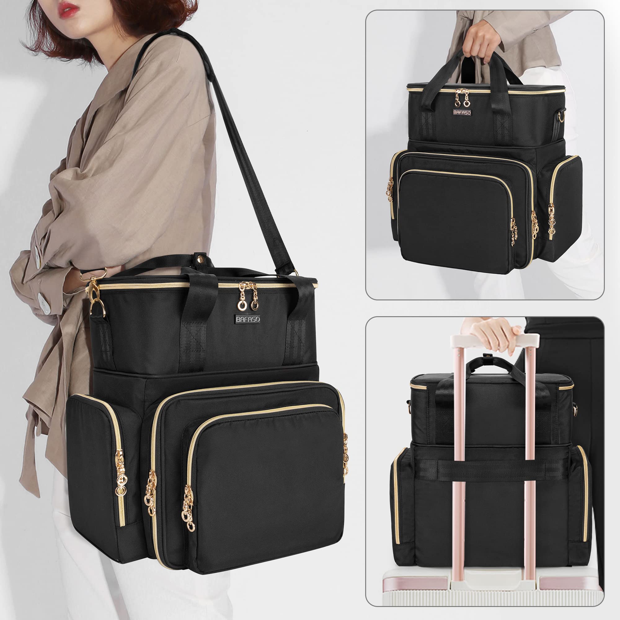 BAFASO closed dimensions of 12 by 7.5 by 14 inches support portable use.
