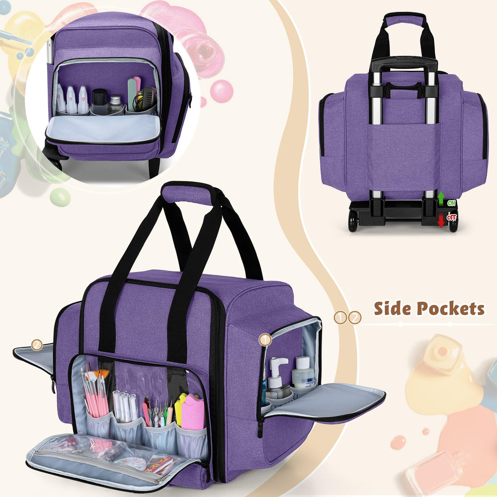 BAFASO front pocket view for brushes and glitter boxes.