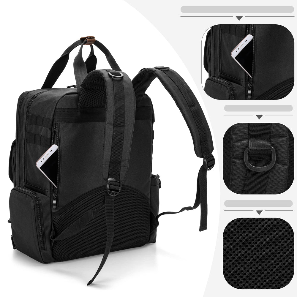 BAFASO back view shows the breathable padded panel for comfortable carrying.