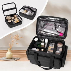 BAFASO large makeup bag removable pouches keep cosmetics separate and accessible
