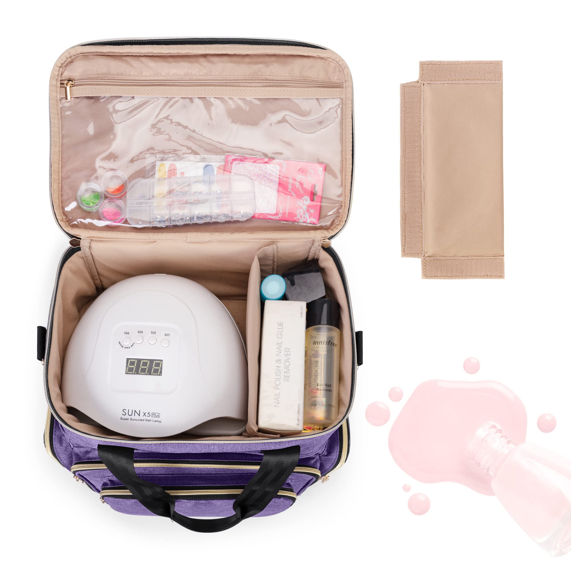 BAFASO upper storage area compatible with compact nail lamp