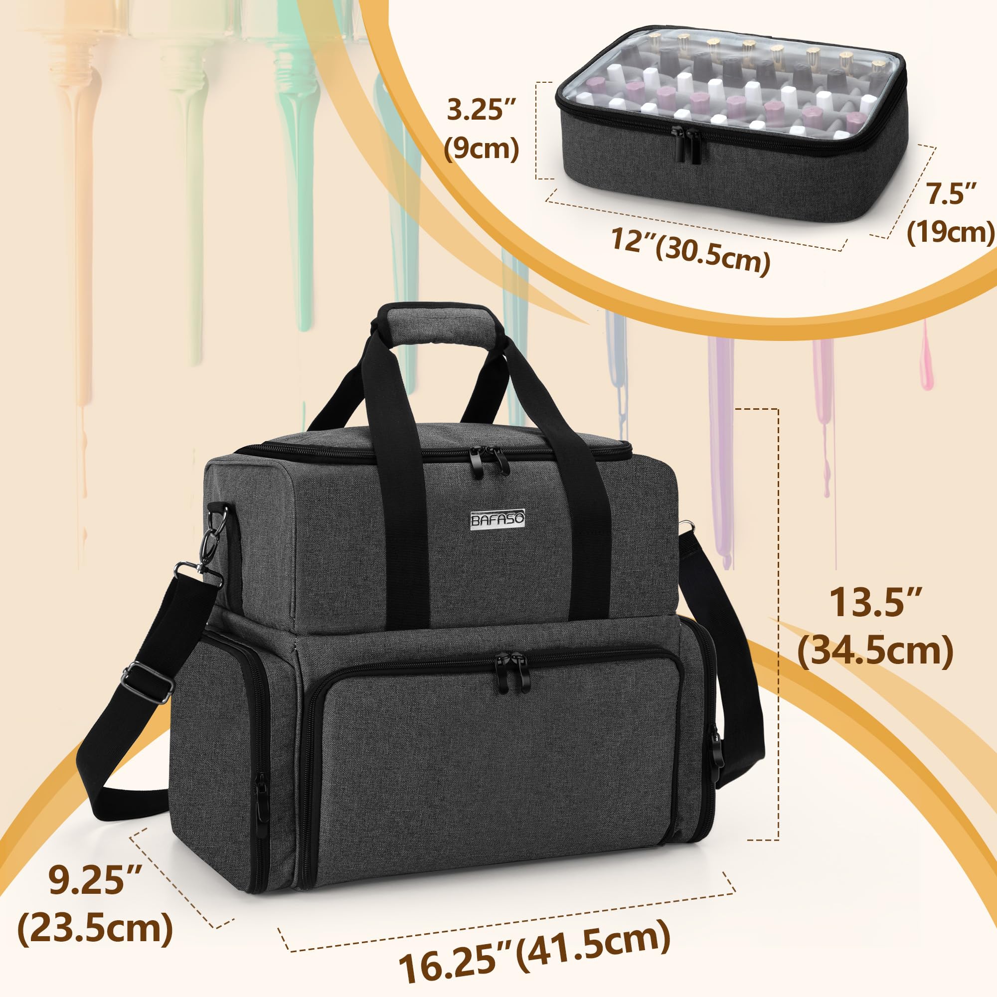 BAFASO nail polish case divider adjustable for versatile space planning