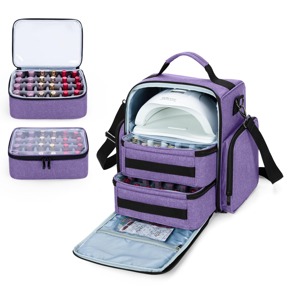 BAFASO nail-polish-organizer with 48-bottle capacity for tidy salon-ready storage.