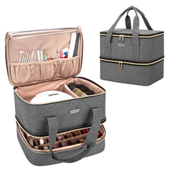 BAFASO nail-polish-organizer main-compartment holds 40 bottles and a nail lamp