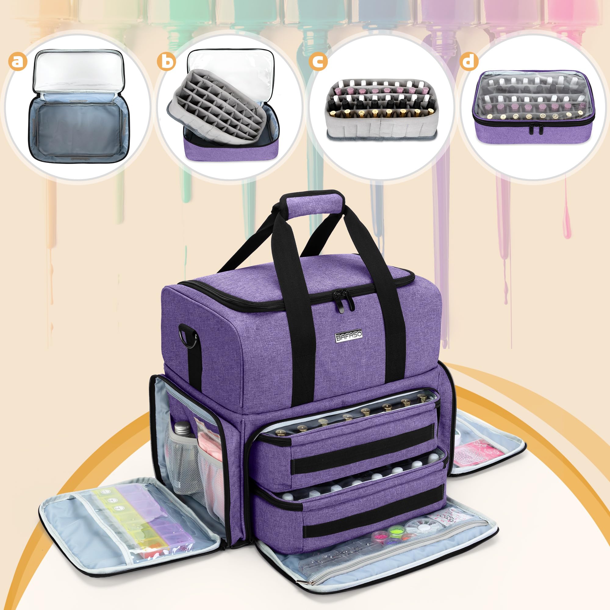 BAFASO removable pouches enable flexible polish and tool storage.