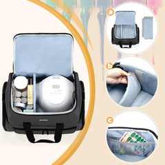 BAFASO nail polish organizer removable pouches enable flexible bottle storage