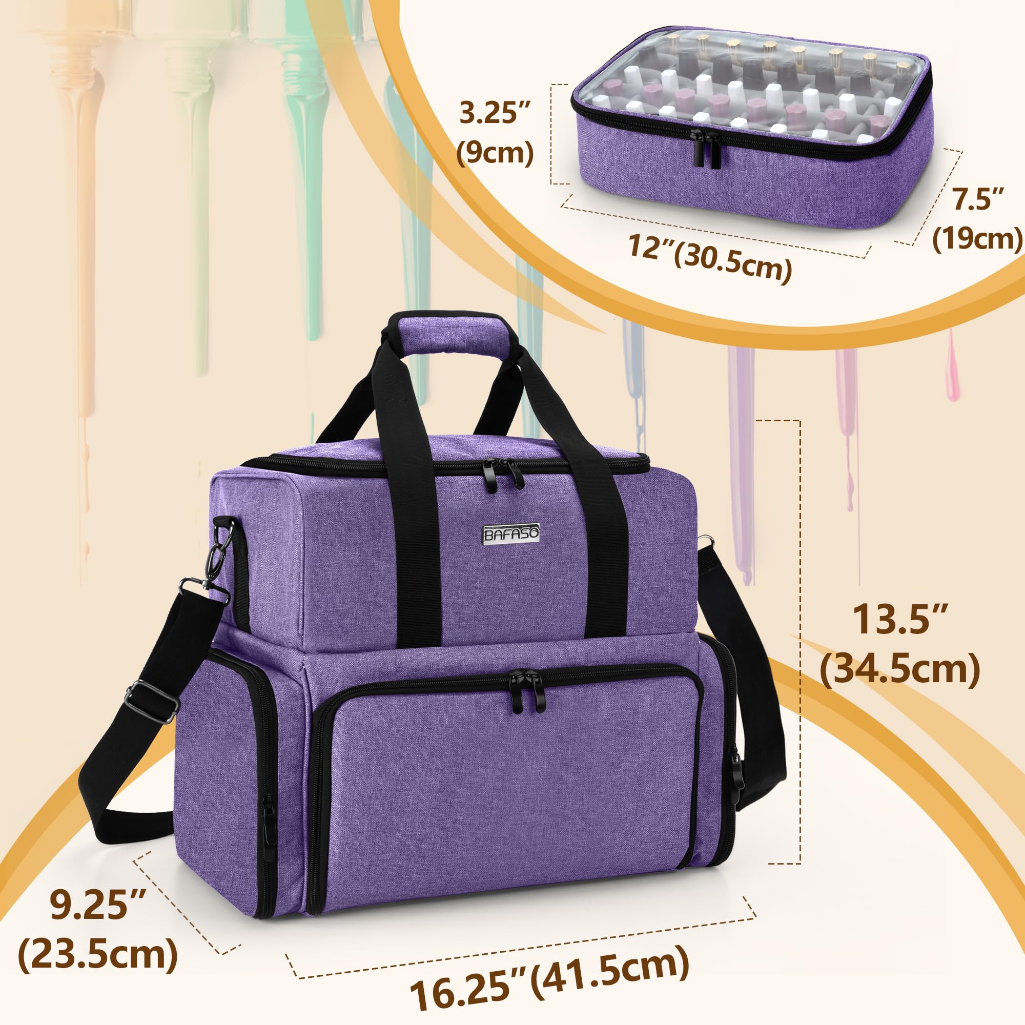 BAFASO side pockets offer extra room for dips and manicure tools.