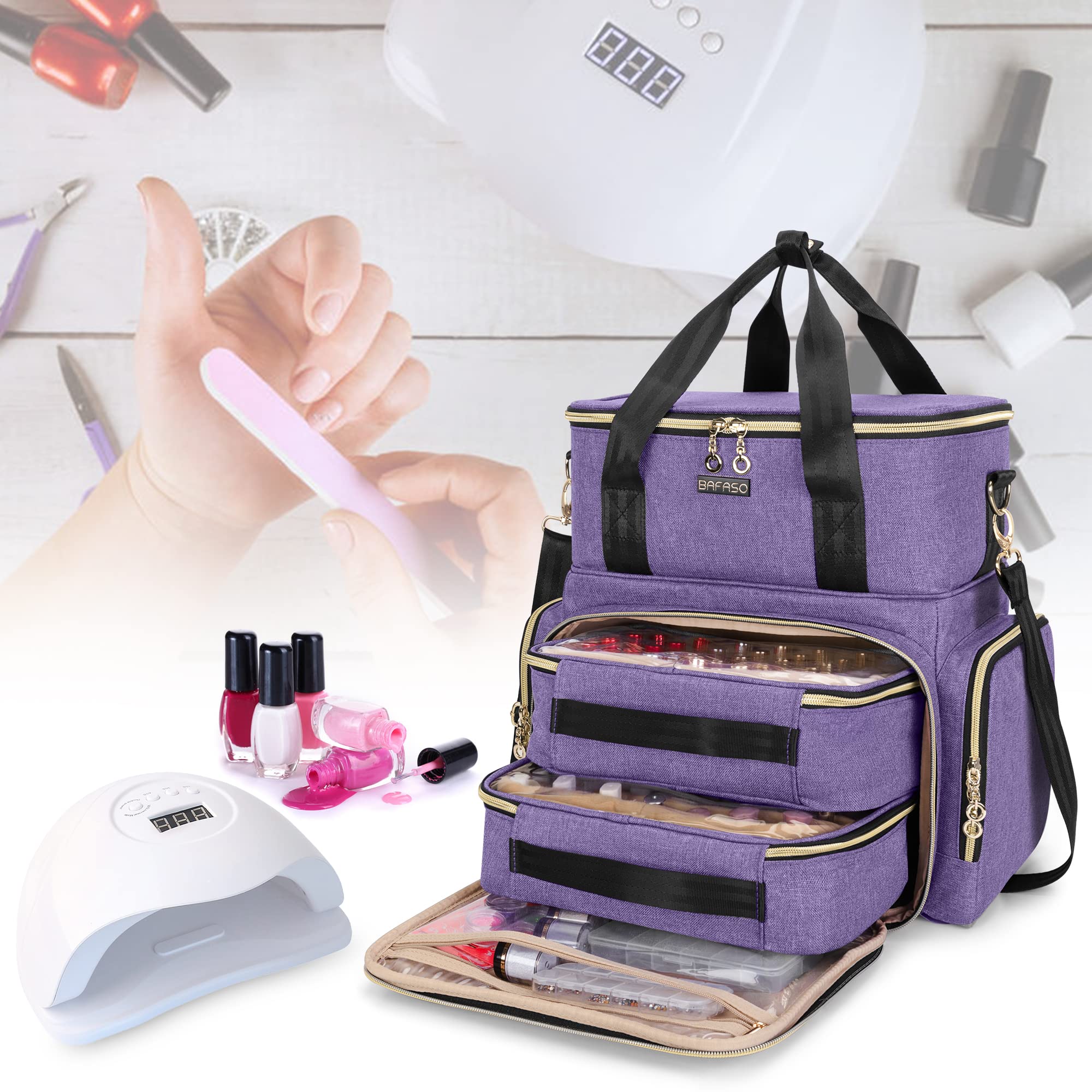 BAFASO back strap enables suitcase attachment for travel