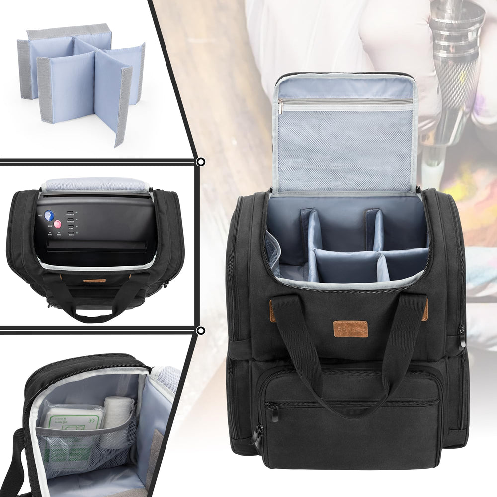 BAFASO tattoo backpack back pocket fits an iPad for on-site use