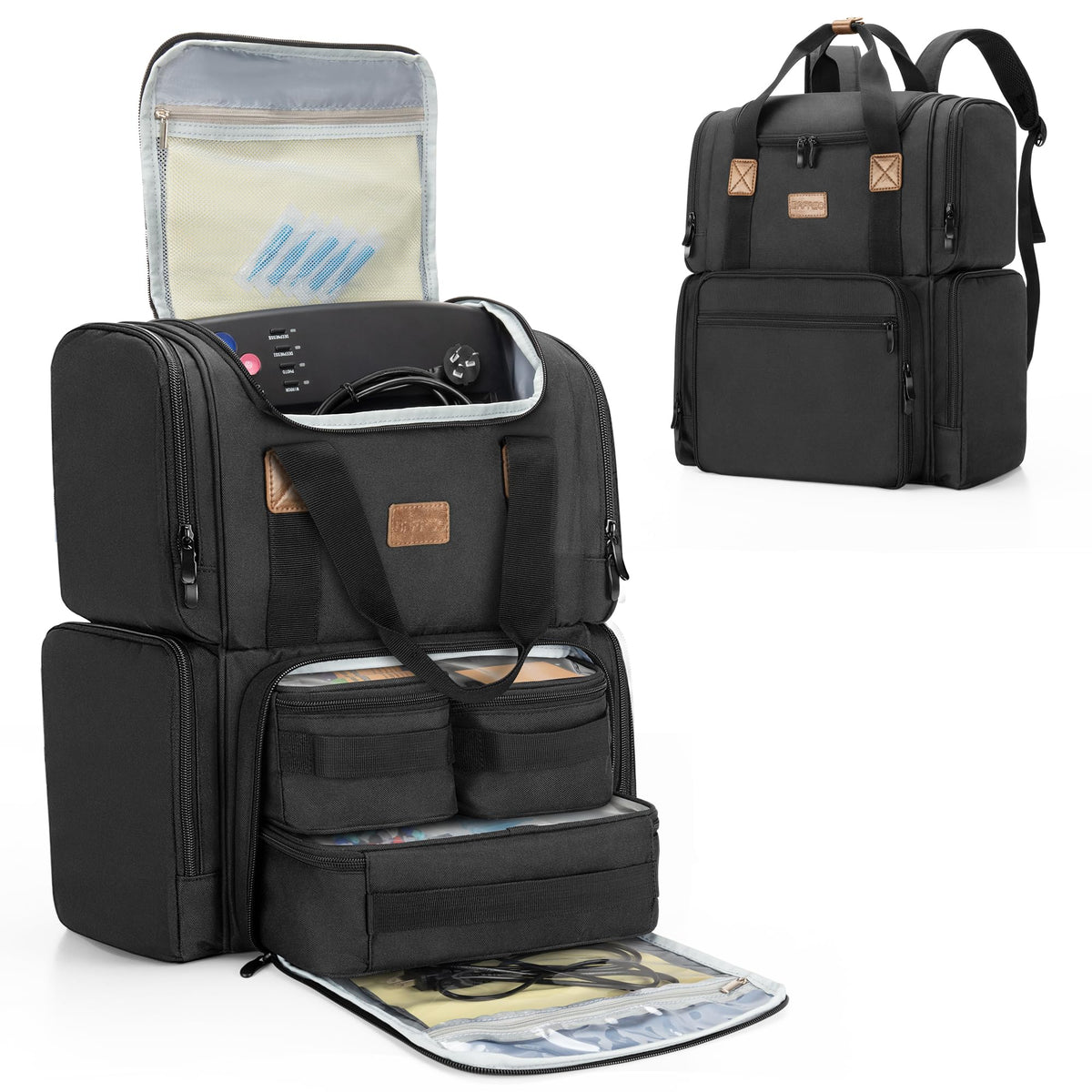 BAFASO tattoo backpack front view shows rugged storage for ink and tools