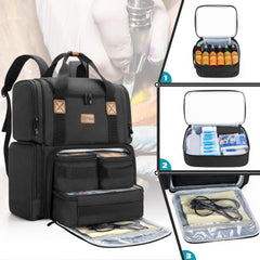 BAFASO tattoo backpack side pockets offer extra space for needles and tools