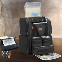 BAFASO tattoo backpack top compartment fits stencil printer upright for quick access