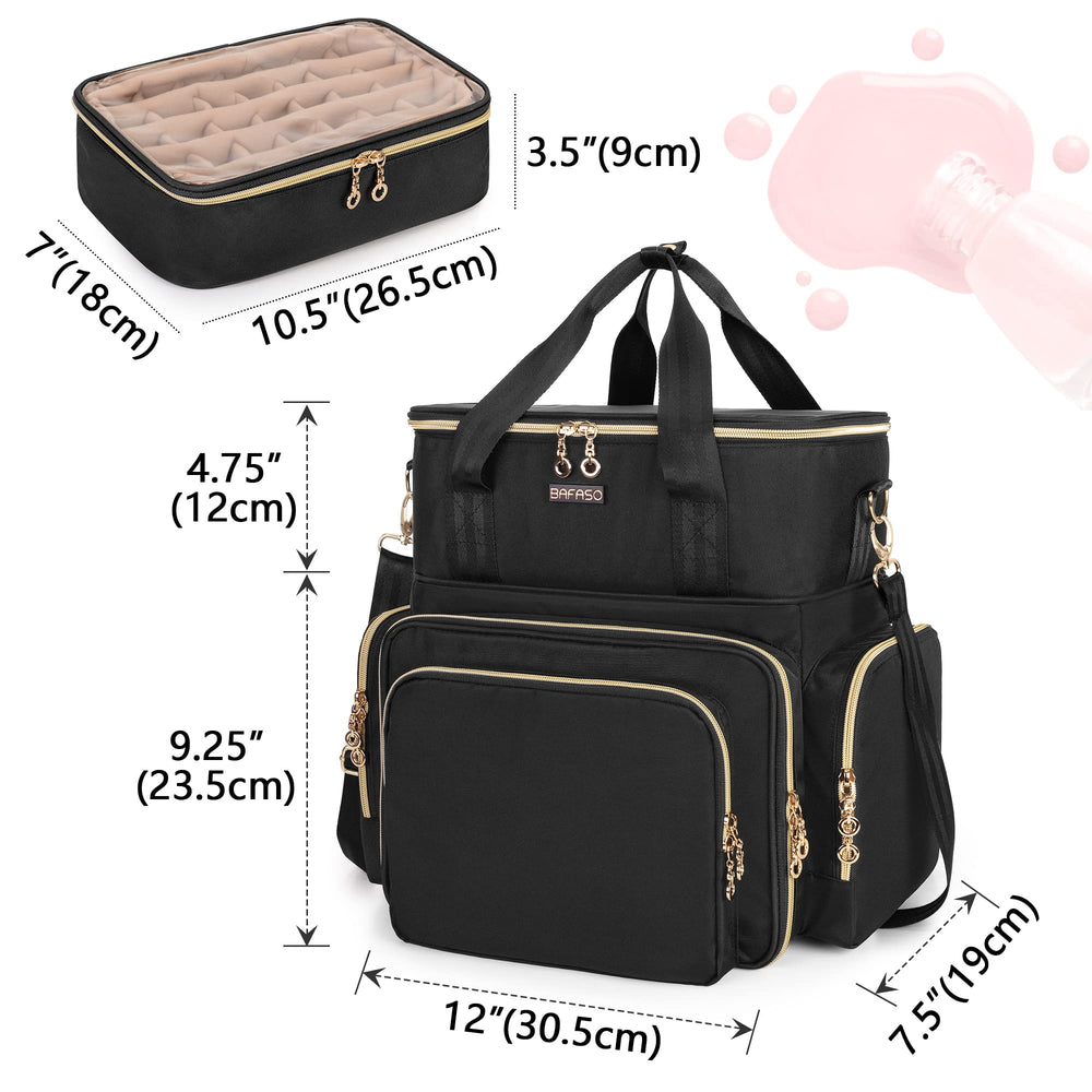 BAFASO travel-friendly design with shoulder strap and back strap fits suitcase.