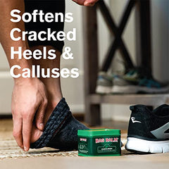 Bag Balm cracked heels image demonstrates soothing care for rough feet.