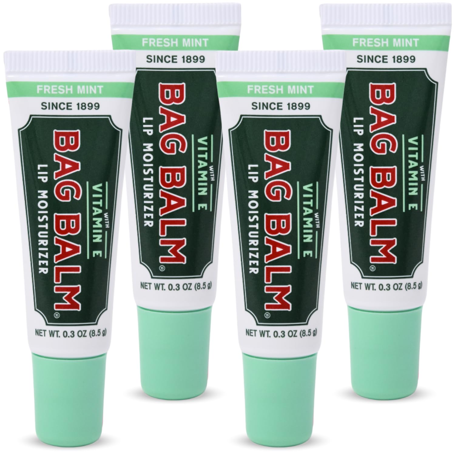 Bag Balm Labial Menta Fresca: tubo con vitamina E para hidratación duradera.