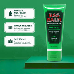 Bag Balm lanolin-rich texture close-up for skin softness.