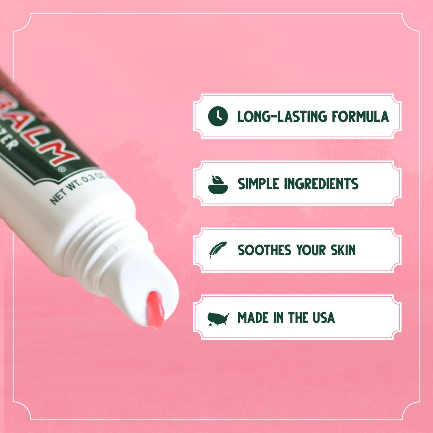 Bag Balm lip balm pack of 4 tubes for home and travel.