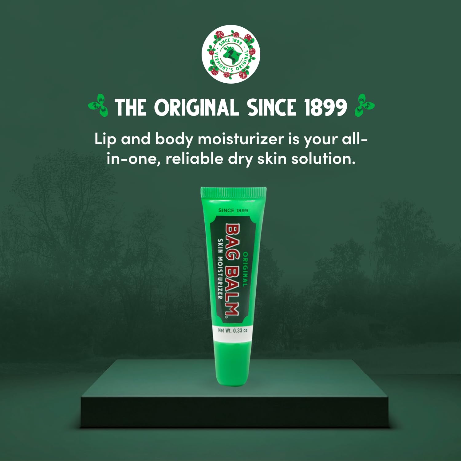 Bag Balm Original lip balm tubes close-up shows smooth texture for easy application.