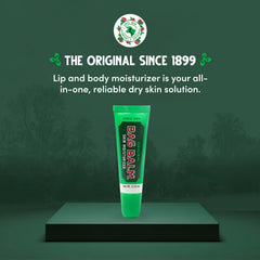 Bag Balm Original lip balm tubes close-up shows smooth texture for easy application.