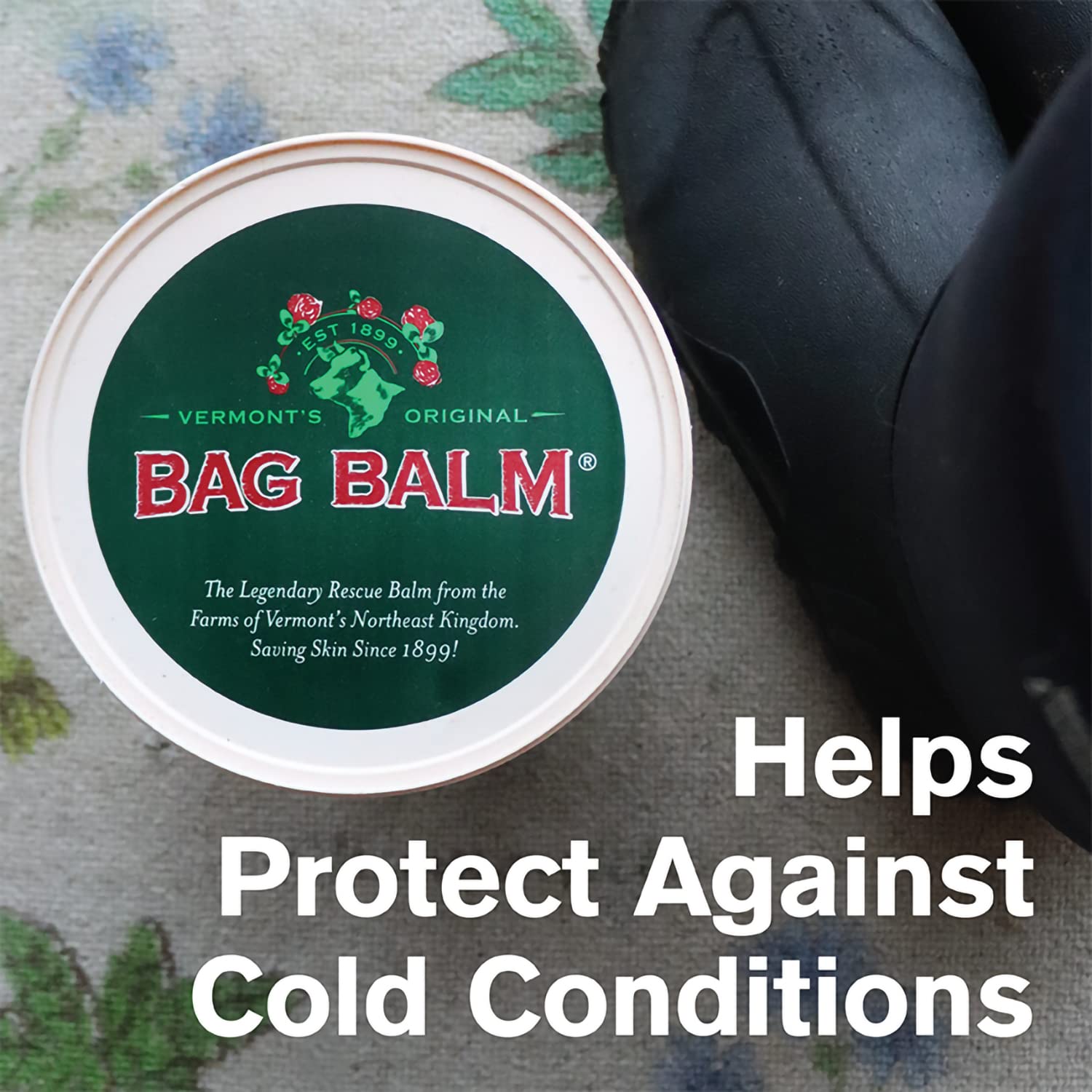 Bag Balm tattoo-care close-up promoting skin softness after care for tattoos.