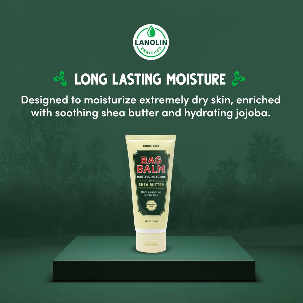 Bag Balm travel-size 3oz tube shown for TSA-friendly carry-on skin care.