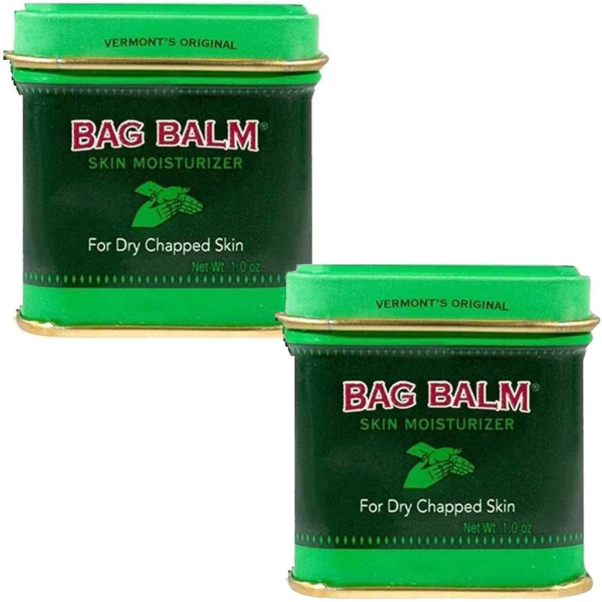 Bag Balm Vermont's Original 1oz tin closeup for dry skin moisture