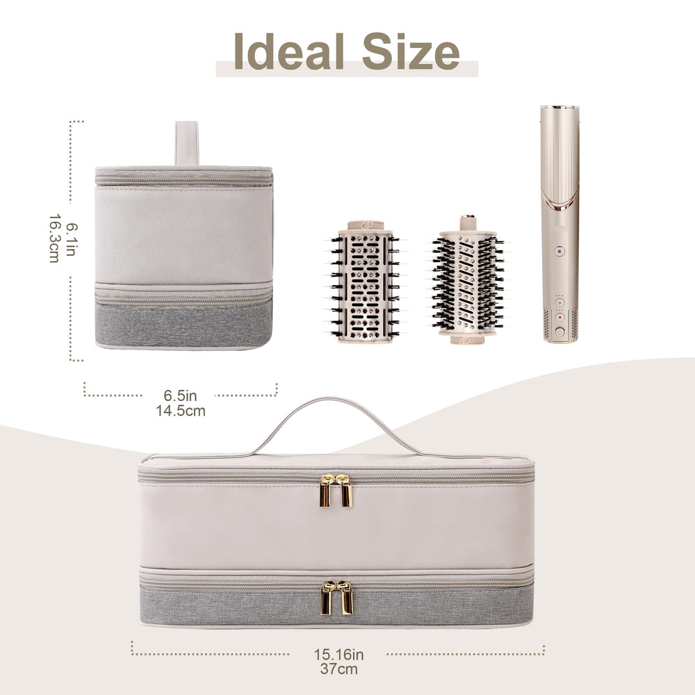 BAGCRAZY Dyson Airwrap attachments transparent compartment quick-access storage.