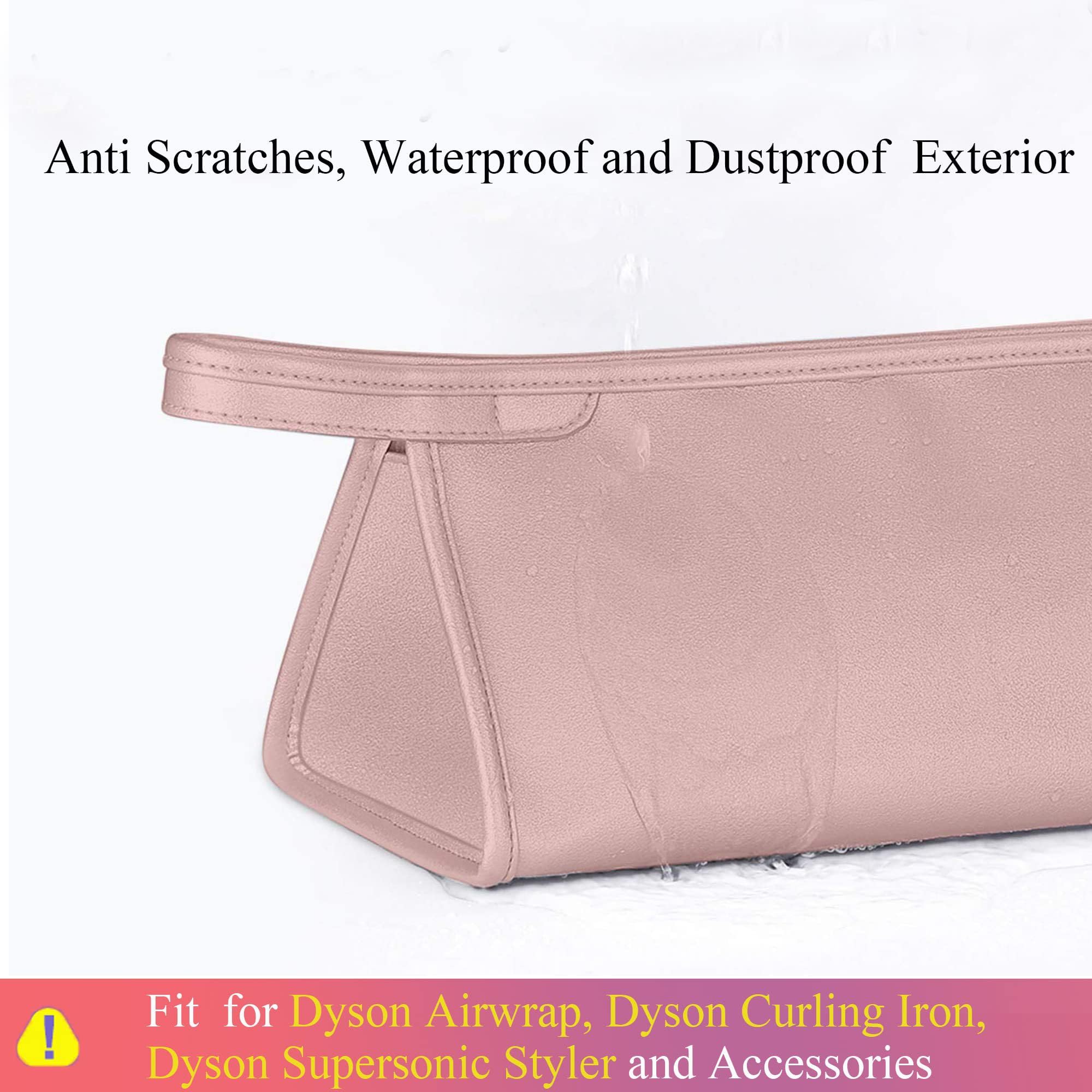 BAGCRAZY pink travel case fits Dyson Airwrap attachments and keeps them dust-free.