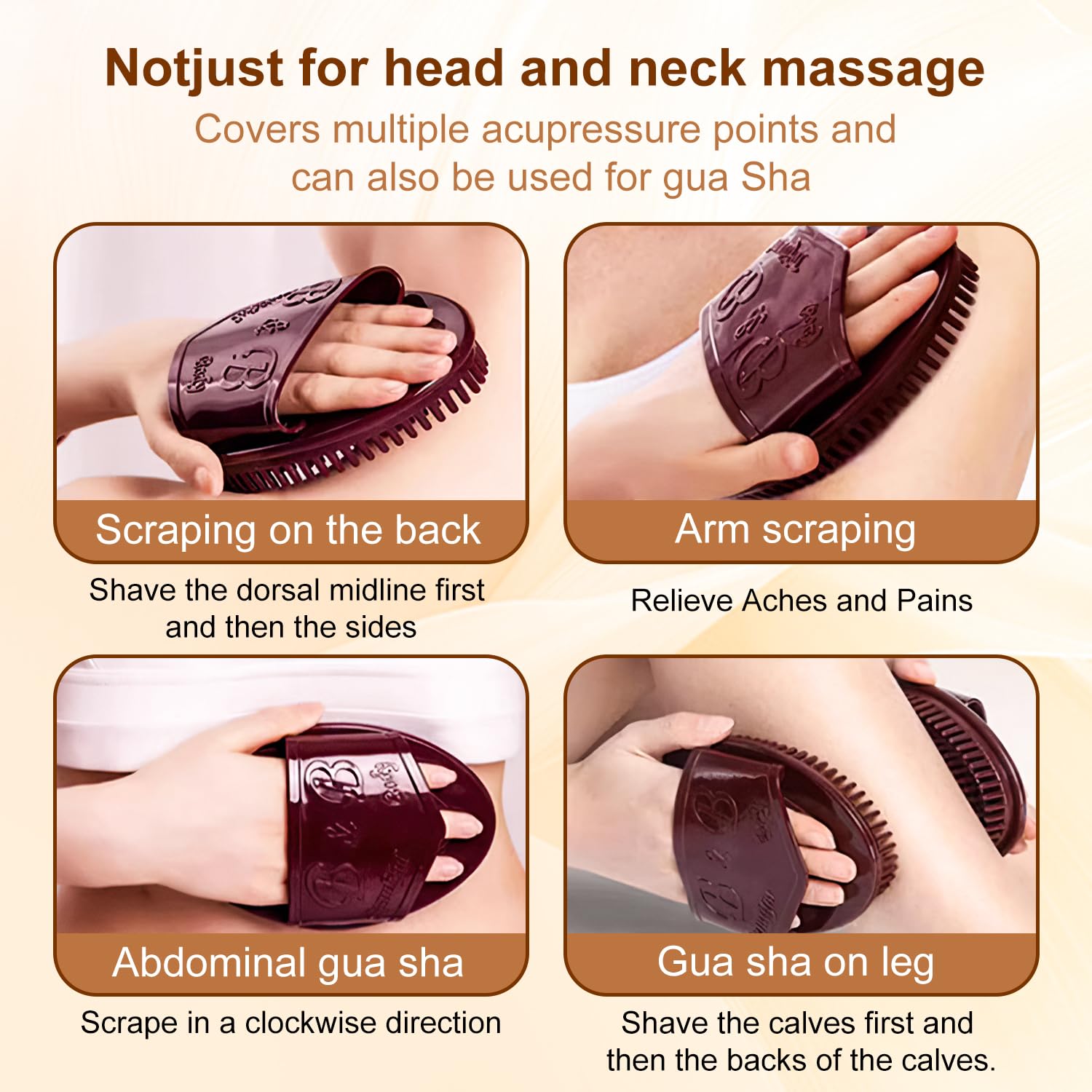 BAGISTES Meridian Brush Massage back-relaxation image for home spa sessions.