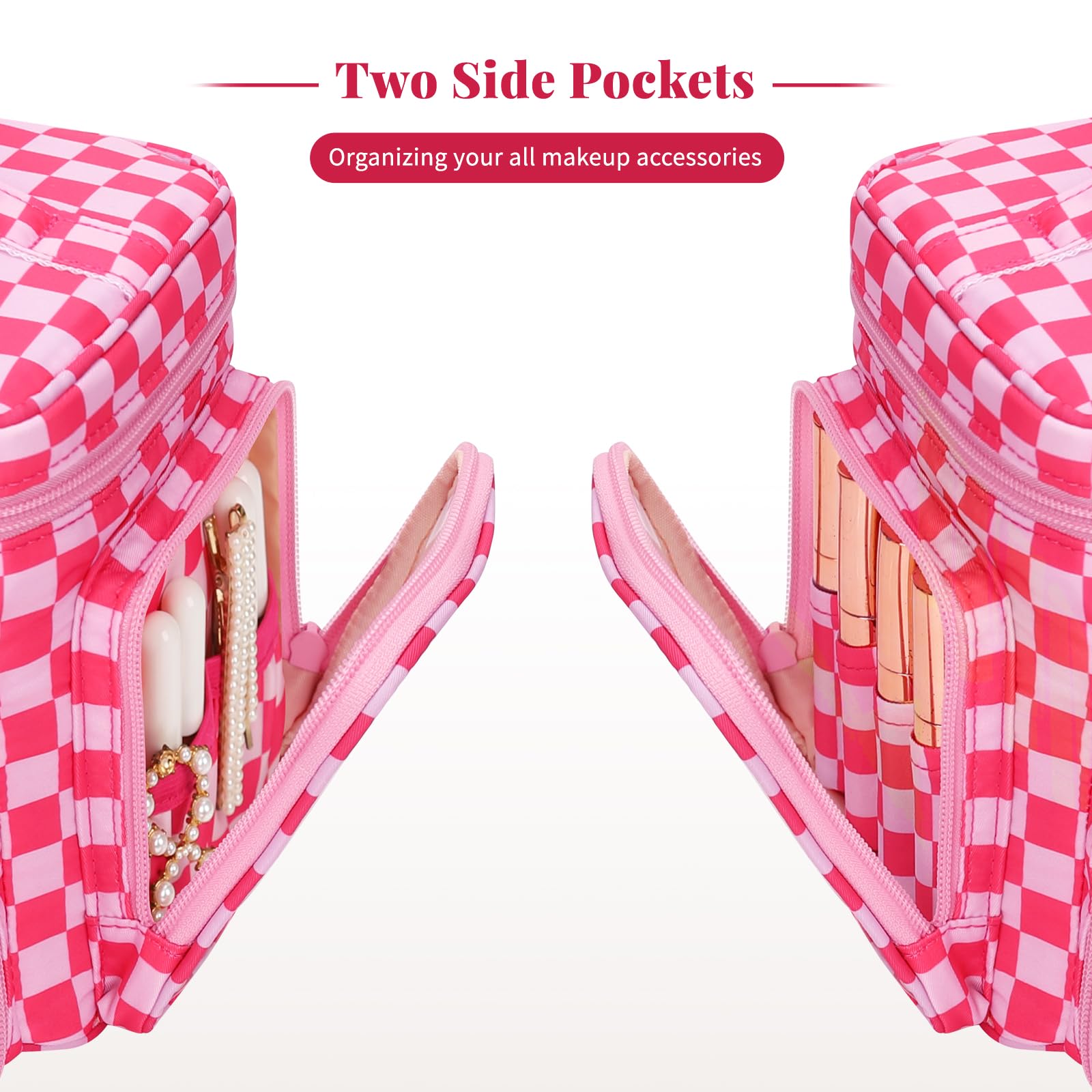 Bagmoly side pockets neatly hold travel-size toiletries and small accessories.