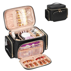 Bagmoly large makeup bag with organized interior for easy travel makeup storage