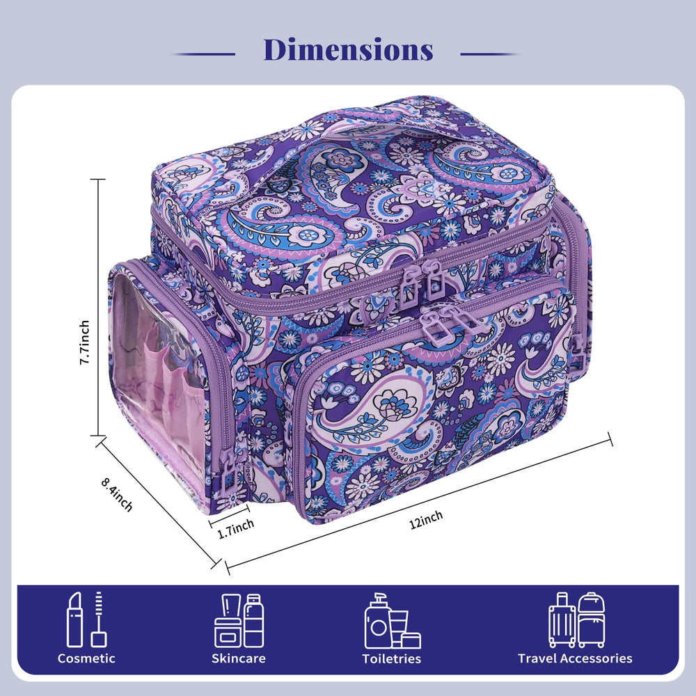 Bagmoly large makeup bag with padded protection during transit
