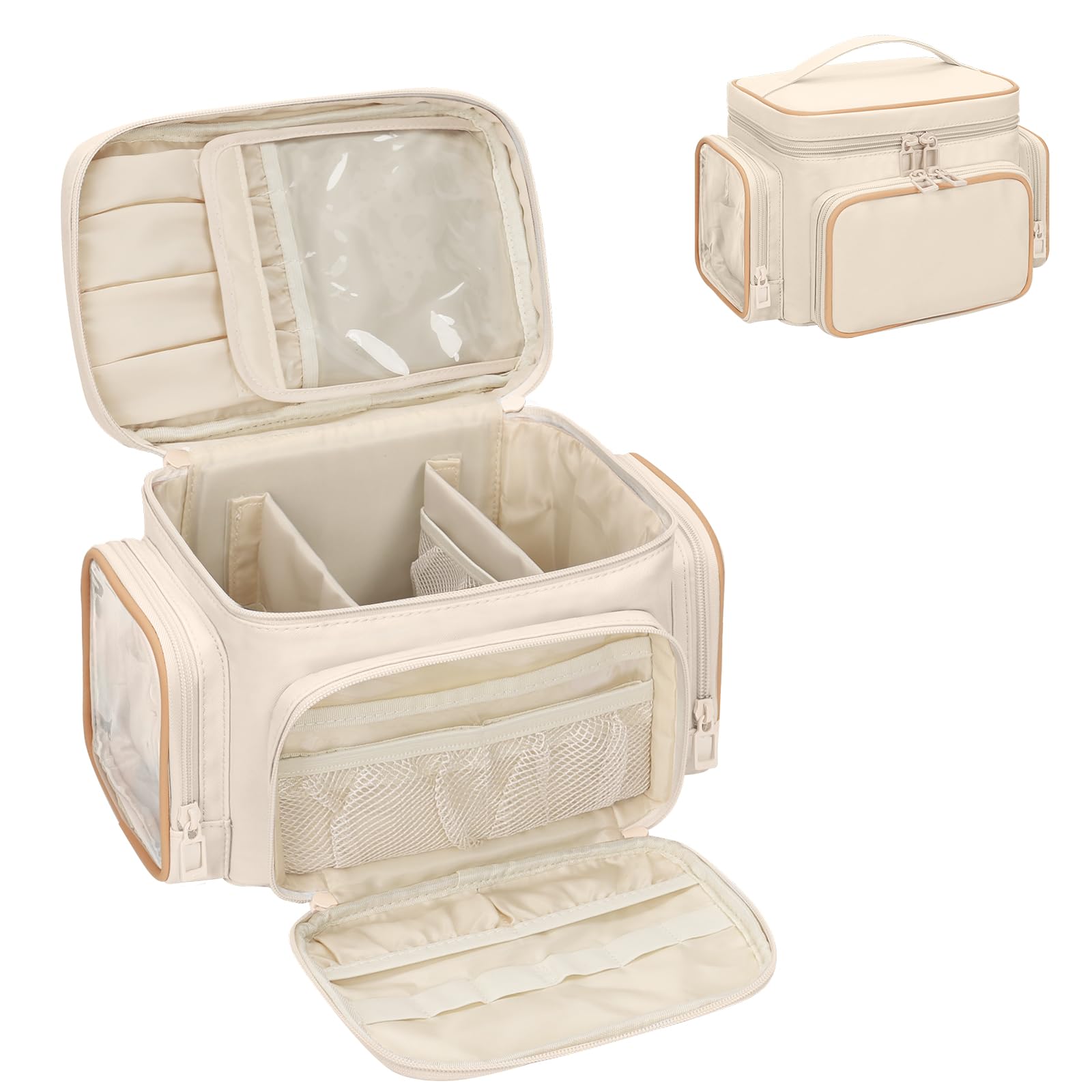 Bagmoly large makeup bag travel-use design supports organization on the go