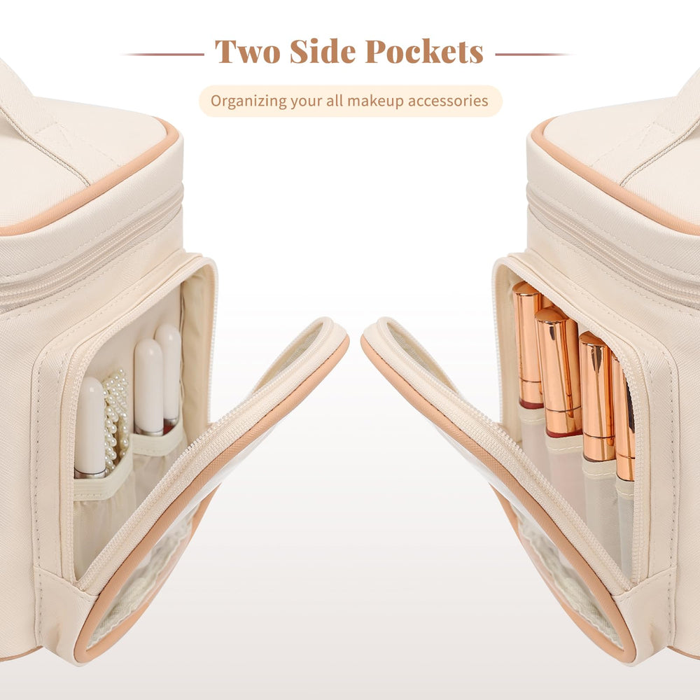 Bagmoly large makeup bag waterproof material guards contents on trips