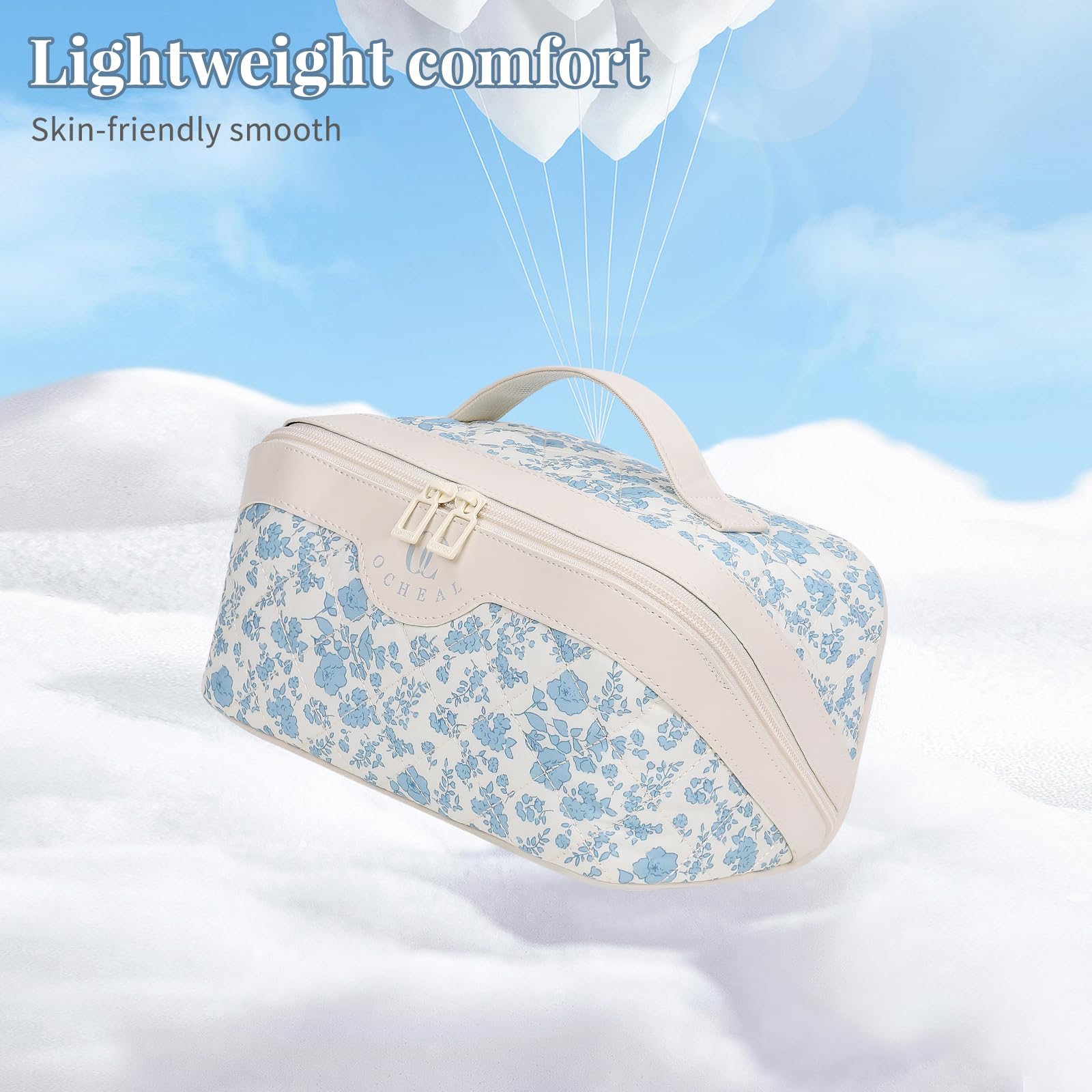 Bagmoly two-pcs makeup bag set fits handbags and weekend trips