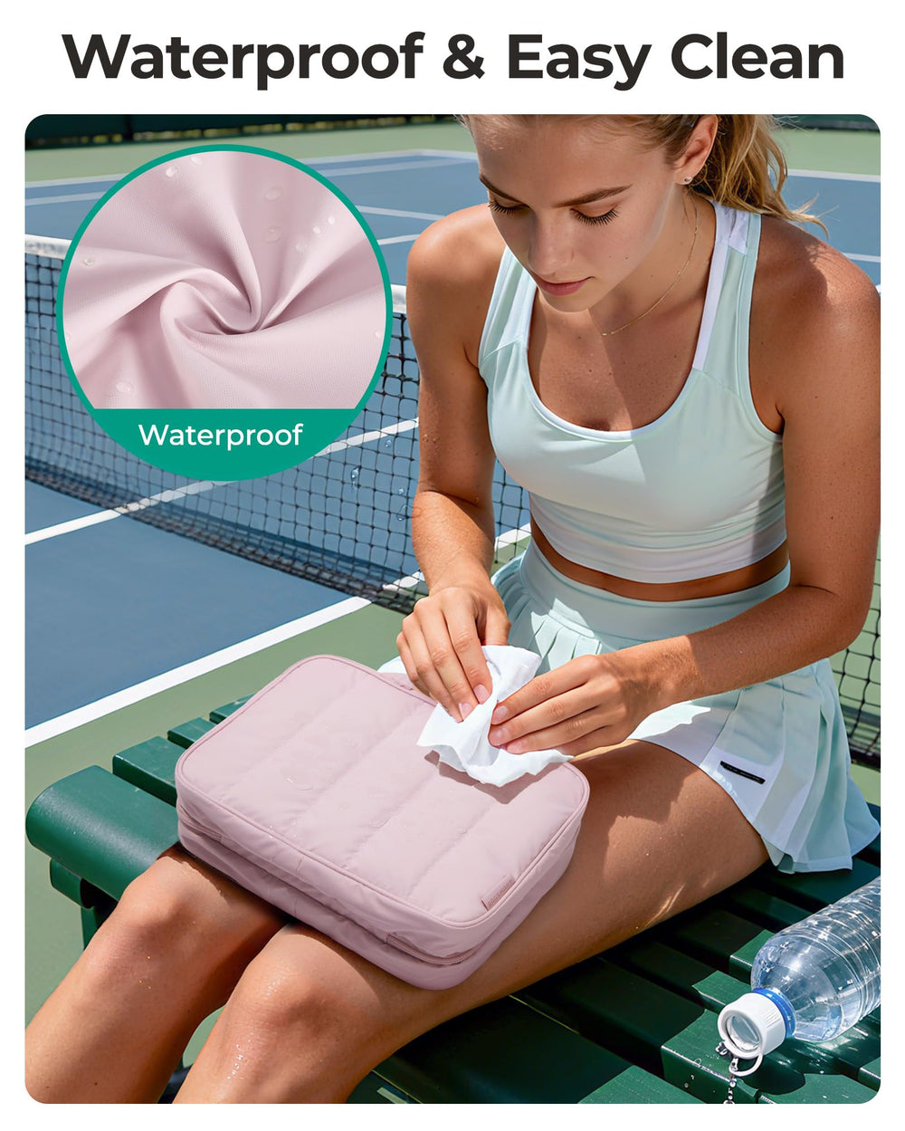 BAGSMART four-compartment unfolded layout enhances organization