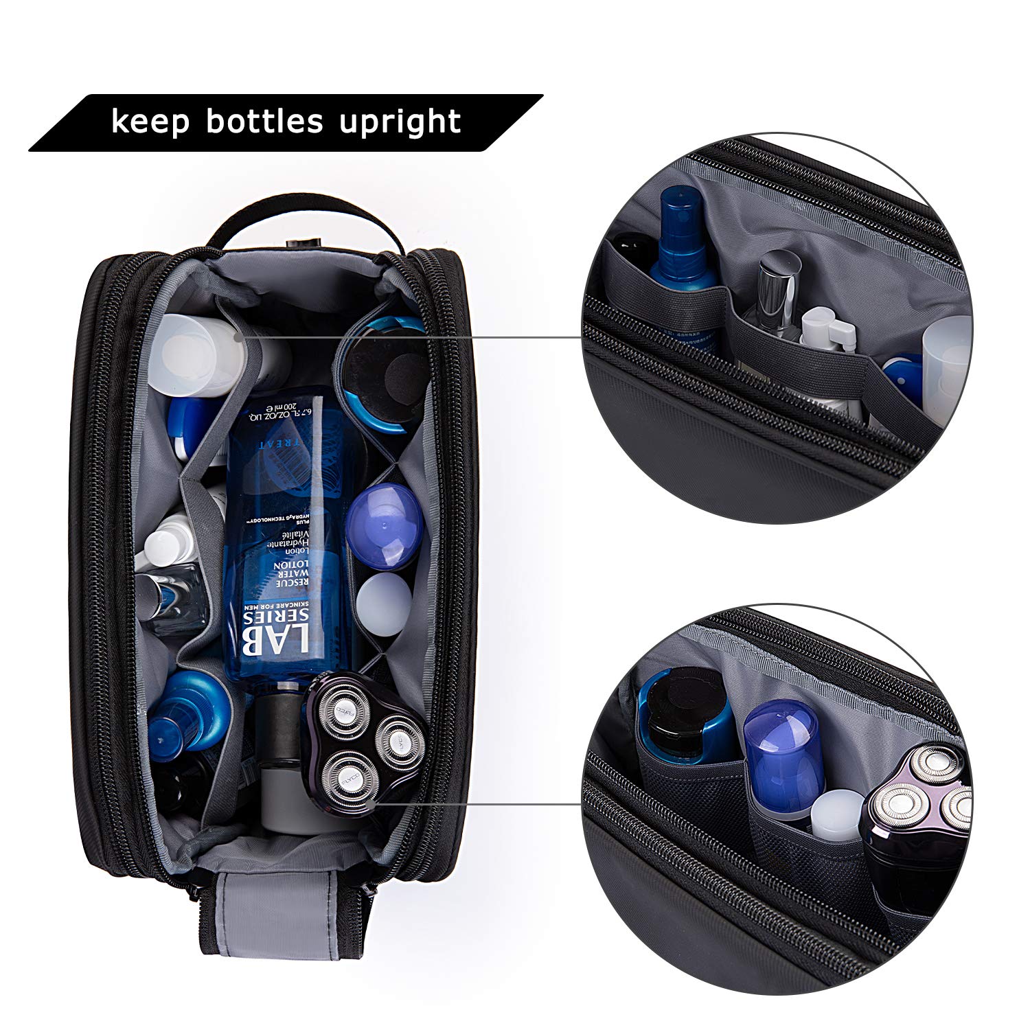 BAGSMART back pocket with elastic band and zippers for small items